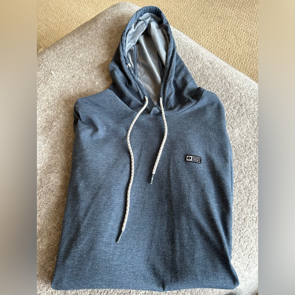 Salty Crew Men’s Premium Tech L/S Tee UPF40 w hood - size M - never worn